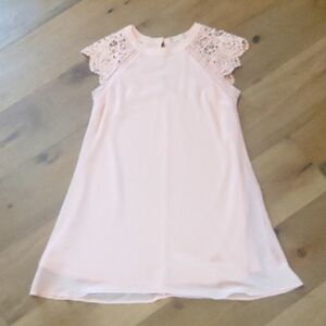 Altar'd State Pink Dress With Lace Sleeves Size Small